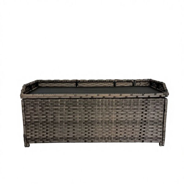 2026 New Large-Capacity Retro Brown Rattan Storage Factory Wholesale Double Seat Available