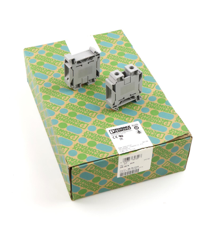 Phoenix Contact Fuse Terminal Connector UK 35 N Feed-through Terminal Block with 1000 V 125 A and Screw Connection