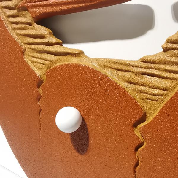 Living Room Wall Art Decor 3D Relief Painting Abstract Geometric Design 100cm Handmade