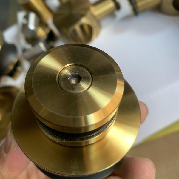 Highly Resistant American Style Satin Gold 70MM Wheel Exterior Automatic Sliding Door