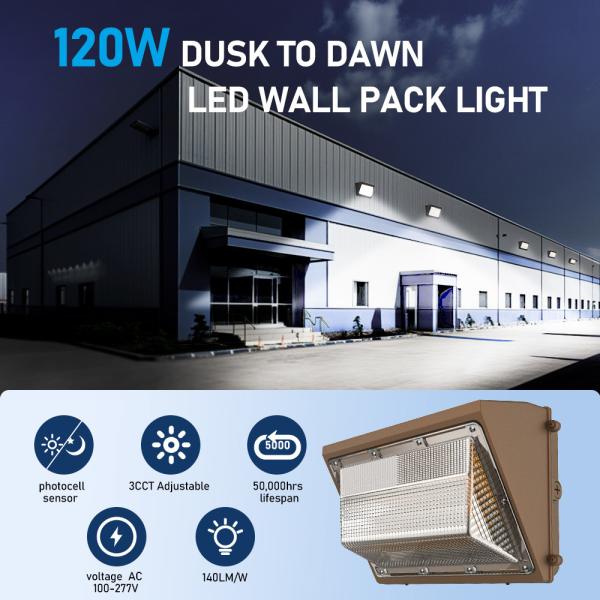 OEM ODM Exterior LED Wall Pack Lights 60W 80W 100W 120W 150W For Commercial Building