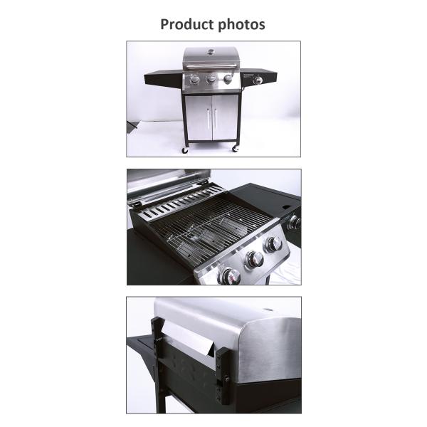 Regulate Temperature Gas Grill Durable Multiple Oven BBQ Smoker for Outdoor Barbecue