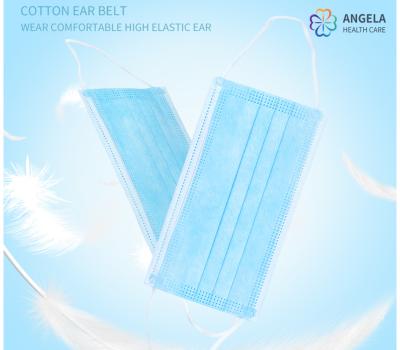 Hot Selling Blue Melt Blown Nonwoven Disposable Face mask Surgical Disposable Face Mask