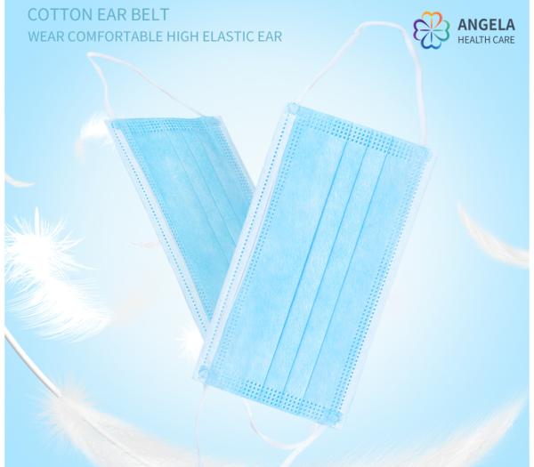Hot Selling Blue Melt Blown Nonwoven Disposable Face mask Surgical Disposable Face Mask