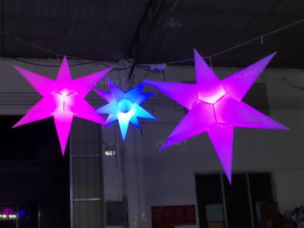 Wholesale LED Inflatable Star Balloon with Lights Christmas Hanging Decorative Stars for Party Wedding Stage Event Festival