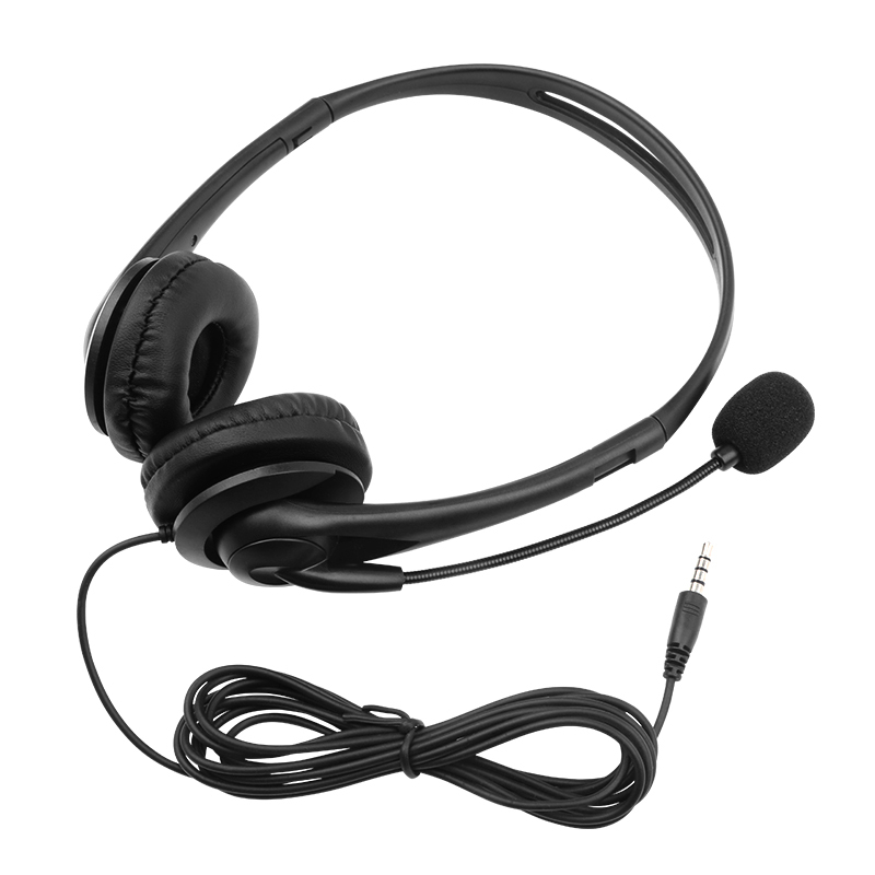 JTY-430 professional call center earphones with microphone, multiple plugs USB/Type-C/3.5mm wired earphones, comfortable to wear earphones, suitable for online learning and business conference calls