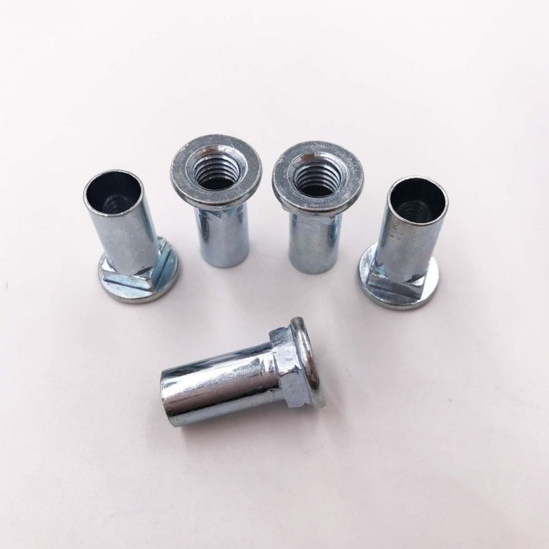ND809 Carbon Steel Rivet Nut Zinc Plated Heavy Duty Industrial Fastener with Flat Head