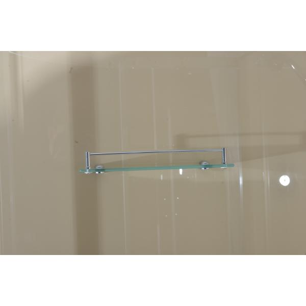 Circle Quadrant Shower Cabin with white acrylic tray  chrome aluminium