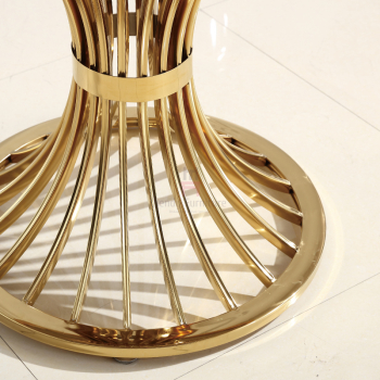 Современный журнальный стол с ногами нержавеющей стали, круглый мраморный верхний обеденный стол 