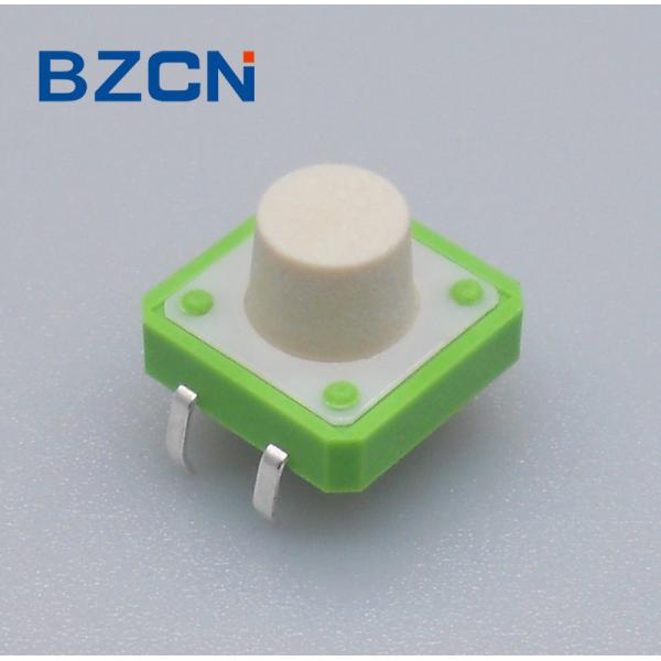 Thru Hole 12 Mm X 12mm Tactile Switch 0.5mA Current Rate Blue House With White Button
