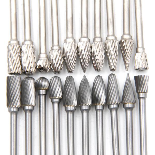 WC CO Particle Tungsten Carbide Rotary Burrs Shank Size 1/8 1/4 Inch 3 6MM Chemical Composition 6 8 Percent Cobalt With WC