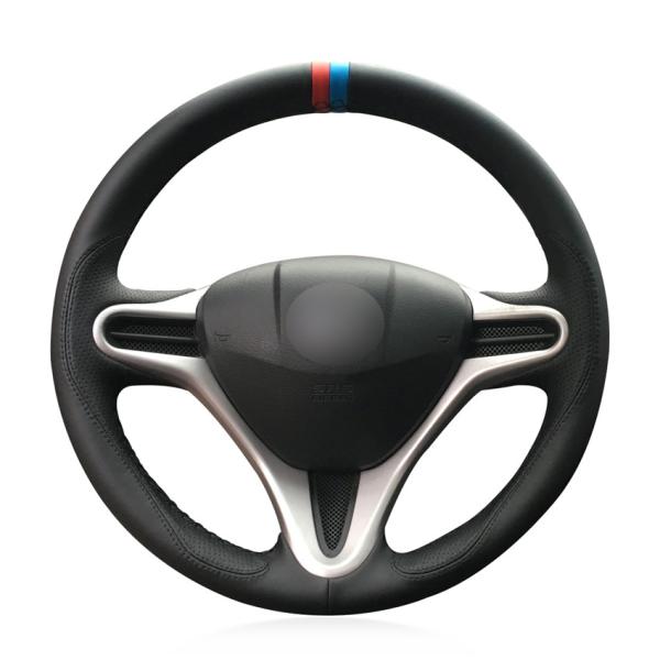 High Quality Sewing Leather Wrap Steering Wheel Cover Fit for Honda City Jazz 2009-2013 Insight 2010-2014