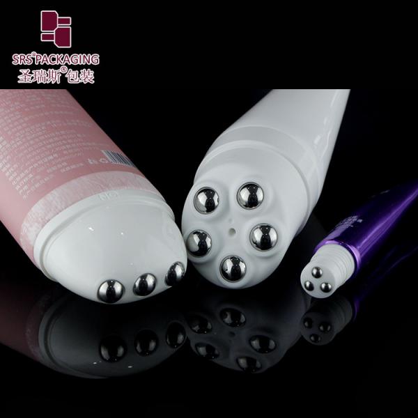 D50mm Pink PE Roller Ball Tube Oval Shape For Neck Wrinkel Massage