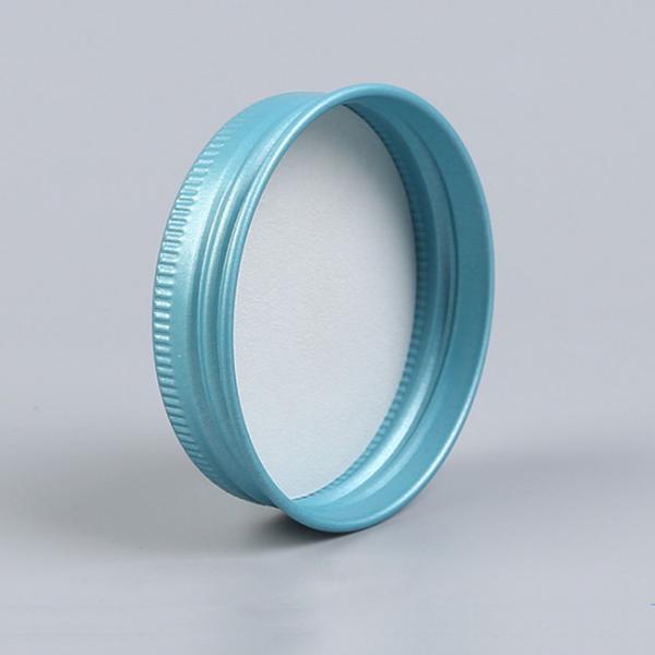 PE Blue Aluminium Bottle Tops Lids For Skin Care Food Drink