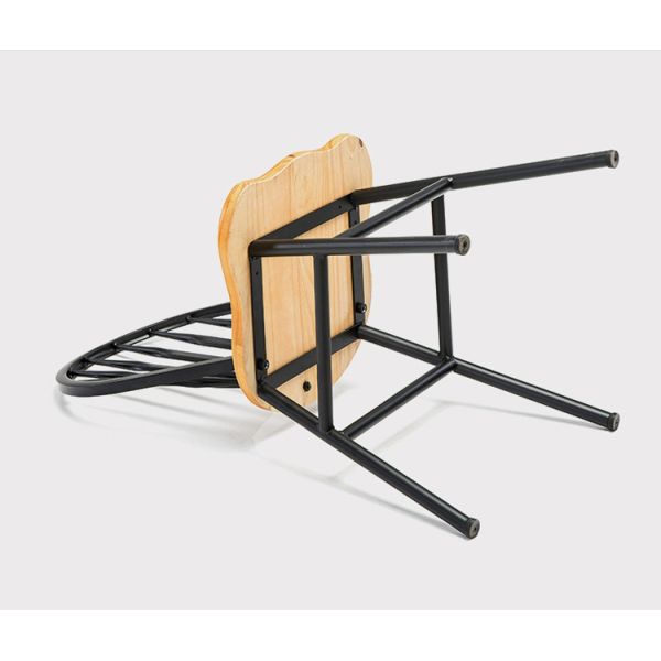 Popular Industrial Style Stackable Chair Restaurant Cafe Bar Metal Dining Room Chairs