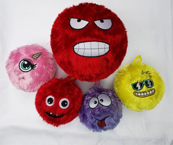 Segurança Unisex Soft Red Plush Baby Toy Pvc Bolas infláveis com Plush Neutro de Gênero