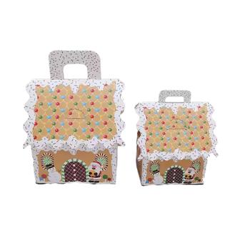 Sac fourre-tout personnalisable Maison de neige de Noël avec marquage à chaud UV / Or / Argent