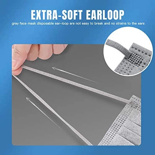 Grey Pleat Anti Dust Disposable 4 Ply Safety Masks 14g