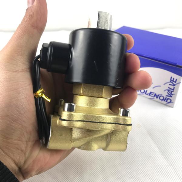 1 pulgadas 2W200-25 de latón válvula de solenoide eléctrico normalmente cerrado NPT agua aire de latón válvula de solenoide NC 2 Way