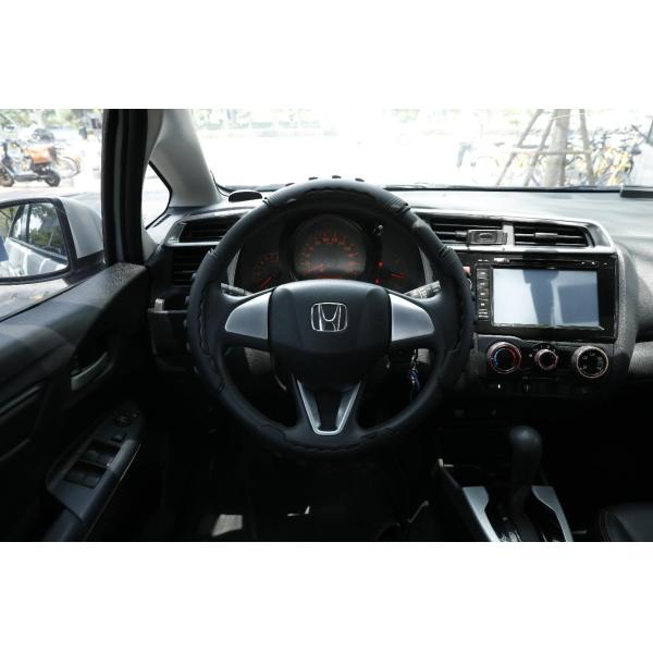 Anti Slip Pu Breathable Car Steering Wheel Cover 25 X 207mm Matte Black Color