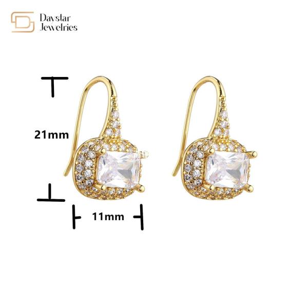 Gold Plated Rhinestone Hoop Earrings , Twist Diamond Ball Charm Pendant Earrings