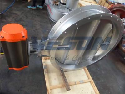 Válvula de borboleta pneumática de 304 amortecedores da apresentação dos SS que apresenta o amortecedor dobro da flange