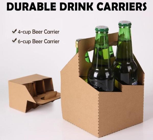 Cardboard paper coffee cup holder carrier,2 pack coffee cup drink paper carriers,Take Out 2 Pack Coffee Cup Drink Carrie
