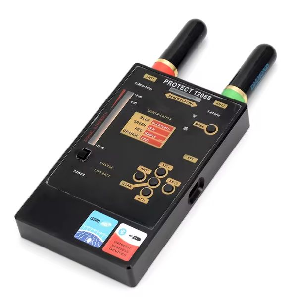 1206S RF Wireless Signal Detector 50Mhz - 4000Mhz Anti Camera Scanner IProtect
