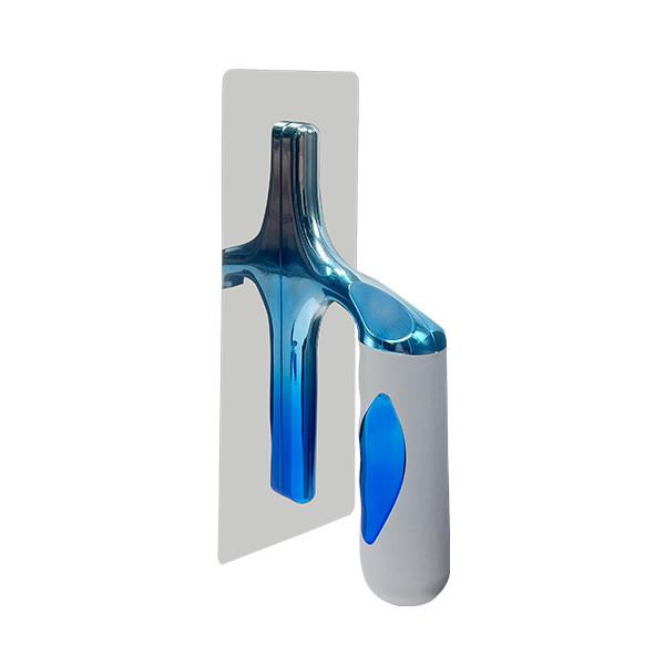 200mm / 240mm Round Corner Stainless Steel Trowel With Edging / Soft Rubber Handle