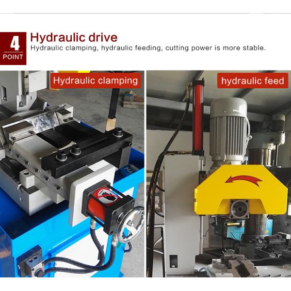 350 Hydraulic Iron Semi Automatic Pipe Cutting Machine 3.3kw 4.0kw