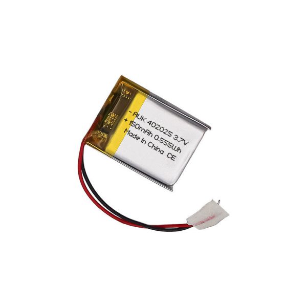 AUK 402025 3.7V 150mAh Polymer Battery For Bluetooth Earphones, Dog Training Devices Trackers Vehicle Remotes Music Boxes