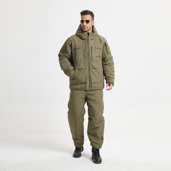 Winter Military Coat For Men And Women Regular Fit Green Zippered Long Sleeve Cotton Lined Jacket
