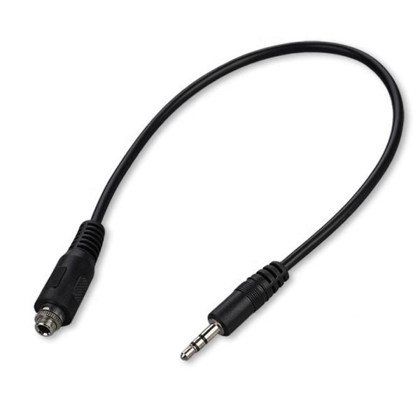 Torsión de macho a hembra 3,5 mm 3 polos TRS cable de conexión de audio