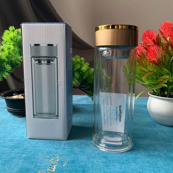 Innovative Drinkware High Borosilicate Double Glass Cup for Tea Separation in B2B