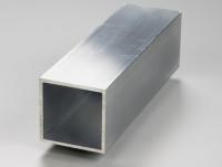 Le mur mince de profil de tube rectangulaire en aluminium argenté d'extrusion a expulsé les formes en aluminium