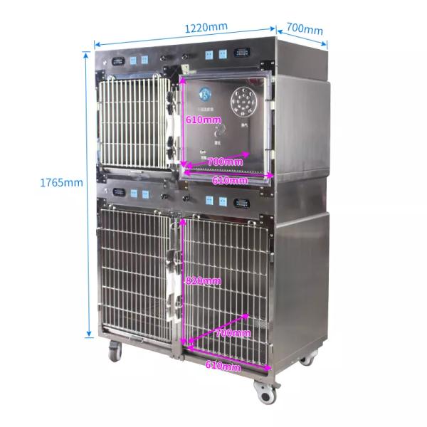 Любимца клетки кислорода нержавеющей стали клетка терапией ветеринарного ультракрасная