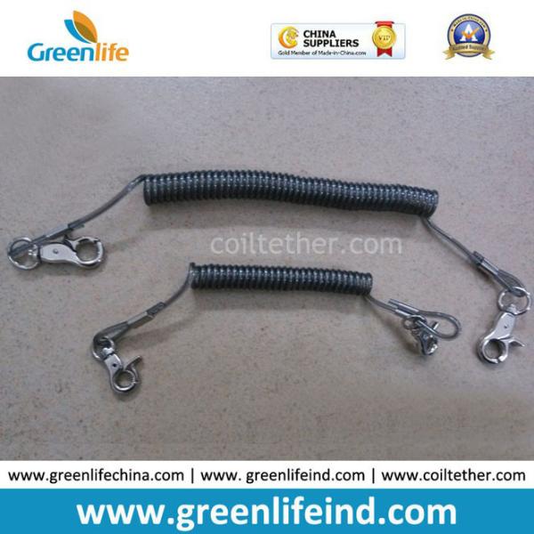 Popular Bungee Spiral Coil Cord W/Key Ring Ends