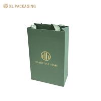 Envase XL Impresión a todo color Bolsa de papel de color verde con mango Bolsa de embalaje de regalo