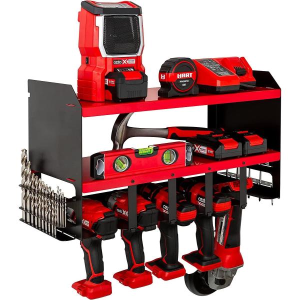 メタルパワーツールオーガナイザーと,ガレージ重用ツール棚の保管用のドリルホルダー