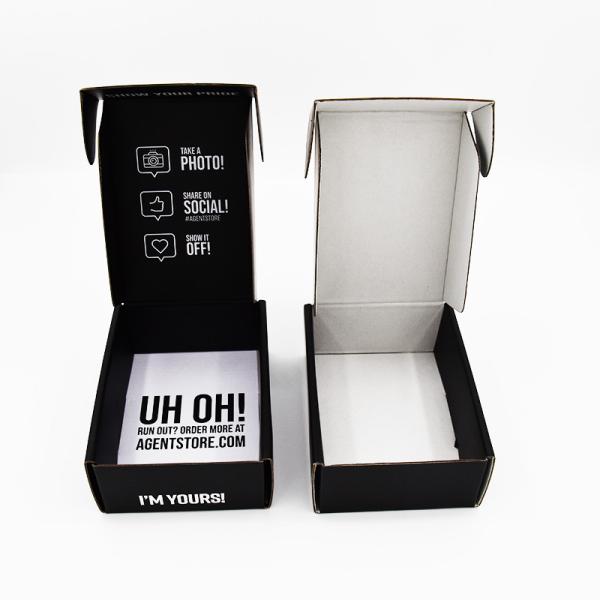 Black Small 3 Ply Corrugated Mailer Boxes For Shipping Packaging Craft Gifts
