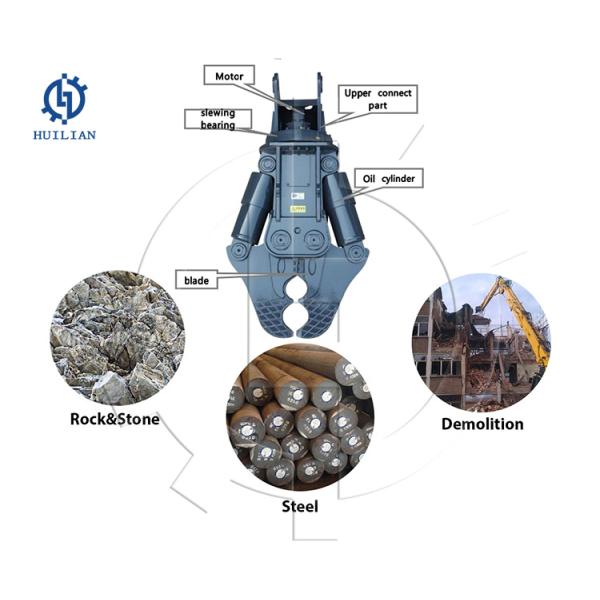 12 15 18Tons Excavator fixação de demolição hidráulica Shear para E110 E120 E180 demolição de edifícios