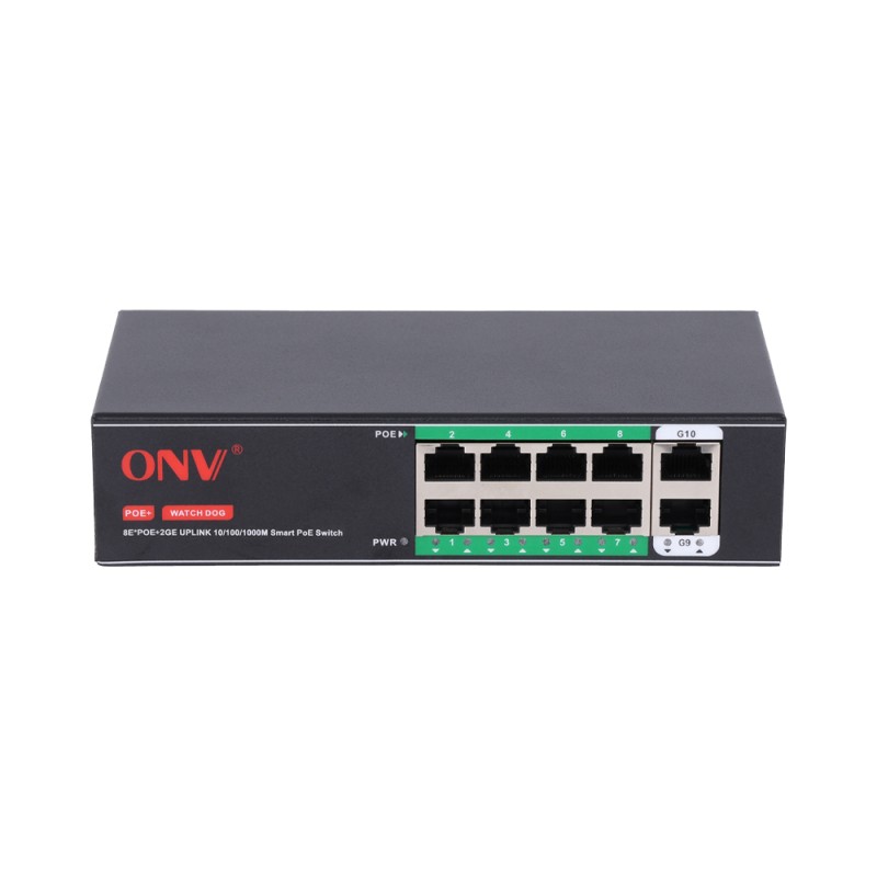 10 Port Smart Gigabit PoE Switch Unmanaged With 10×10/100/1000M RJ45 Ports