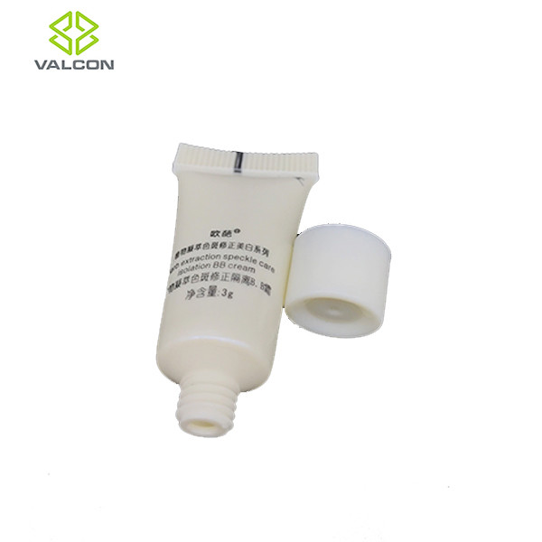 Small 3 ML Empty Cosmetic Tubes , Flat Beige BB Cream Tube Packaging