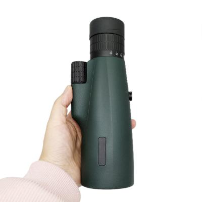 Adaptador de Smartphone do telescópio do monocular do zumbido do verde 10-30×50 portátil para a caminhada de acampamento