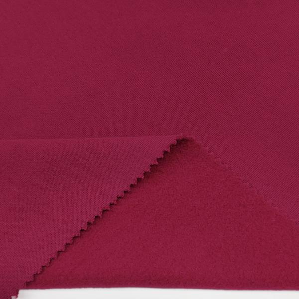 China Supplier Plain Dyed Knit CVC 3ENDS Fleece Fabric Sweatshirt Material Cotton Polyester Fleece Fabric