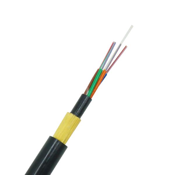 Aerial 48 Core Fiber Optic Cable , ADSS Optical Cable Outdoor Aramid Strength