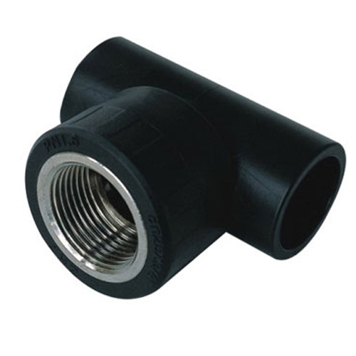 HDPE Socket Fusion Fittings Female Tee PE100 PN16 SDR11 For Industrial Liquids Transportation