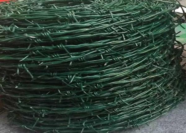 PVC Coated Galvanized Barbed Wire Farm Fence 2.0mm OEM / ODM Accepted