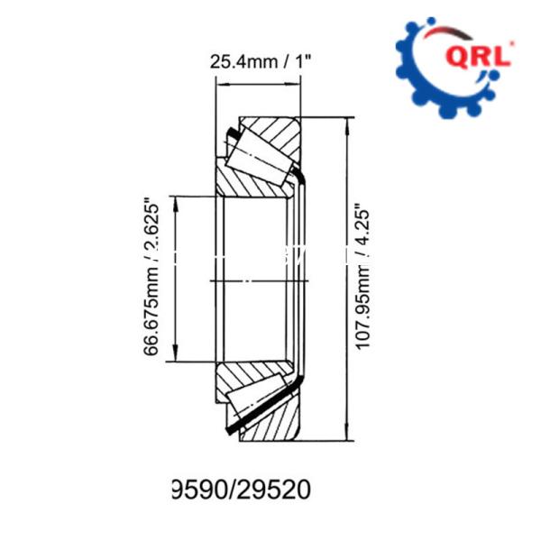 29590/20 Auto Tapered Roller Bearing Size 66.6*107.5*25.4mm