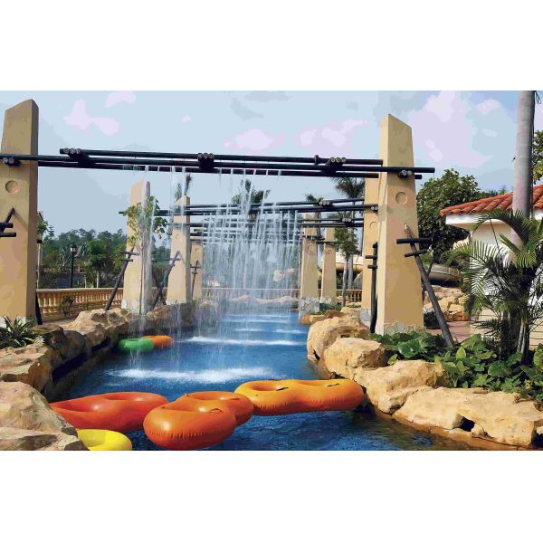 Fiberglass (FRP) Lazy River with 1.0m Water Depth and Hot-dip Galvanized Steel Support Structure for Water Parks